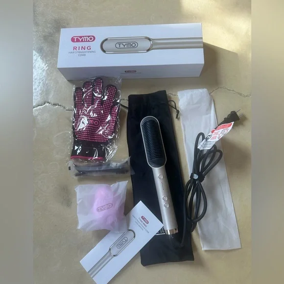 TYMO Ring Hair Straightening Comb | Fast Heat Sleek Smooth Styling Tool - Picture 2 of 4